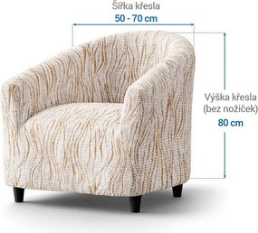 Gaico Huse bielastice UNIVERSO NOU bej cu dungi fotoliu de club (l. 50 - 70 cm)