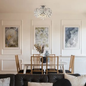 Lustră de cristal aplicată Brilagi CRYSTAL 6xE14/60W/230V crom lucios