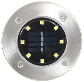 Lumini solare pentru sol, 8 buc., LED, alb cald 8, Alb cald, 1