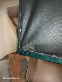 OFERTA Canapea extensibila reversibila in forma de L SILVIANO 230x140 cm, verde inchis II. calitate