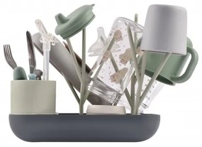 Suport pentru uscarea biberoanelor Beaba verde/gri