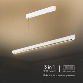 Lustr LED pe cablu 36W 230V, alb, 3000/4000/6400K