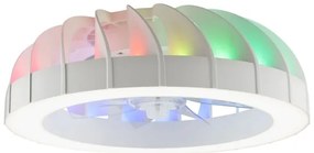 Ventilator LED RGBW de tavan cu lumină Brilliant FANORA LED/30W/230V + telecomandă