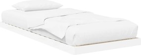 vidaXL Cadru de pat de podea Alb 90 x 200 cm Lemn compozit