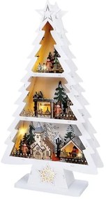 Solight 1V283 - Brăduț din lemn cu LED pentru Crăciun, 13 x LED, 2 x AA