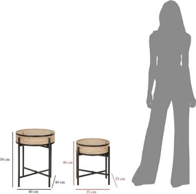 Măsuțe auxiliare 2 buc. rotunde ø 40 cm Fuji – Mauro Ferretti