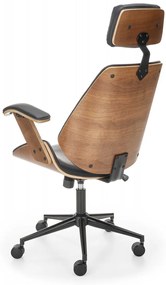 Scaun de birou Ignazio nuc/negru H129 cm
