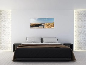 Tablou - Plaja cu nisip de pe insula Langeoog, Germania (120x50 cm)