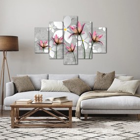 Tablou cu abstracție florală (150x105 cm)