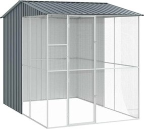 vidaXL Cușcă pentru păsări Antracit 215 x 310 x 247 cm Oțel Galvanizat