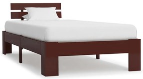 vidaXL Cadru de pat, maro închis, 90 x 200 cm, lemn masiv de pin