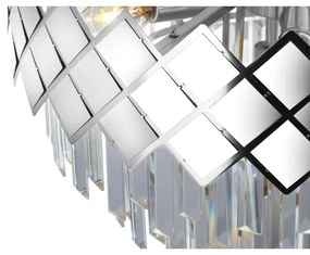 Lustră pe tijă CARISMA 9xE14/40W/230V crom mat