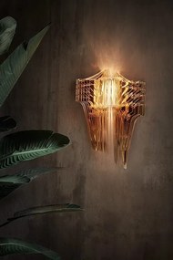 Aplica de perete design Art Deco realizata manual Aria Gold