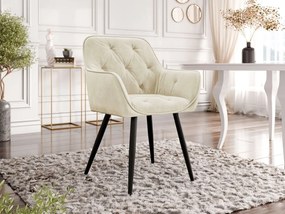 Scaun sufragerie Alunax (crem + Negru) . Promo -17%. 1103366