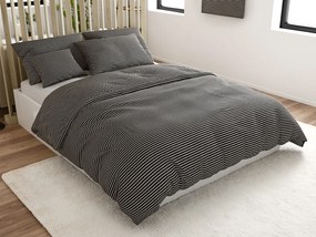 Lenjerie de pat din bumbac STRAVON negru-gri Dimensiune lenjerie de pat: 70 x 90 cm | 140 x 200 cm