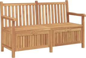 vidaXL bancă cu depozitare Maro 150 x 60 x 90 cm Lemn solid de tec