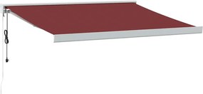 vidaXL Copertina retractabilă automat, vișiniu, 350x250 cm