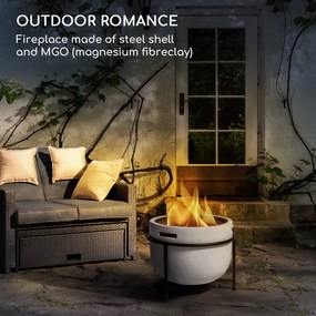 Blumfeldt Grail, vatră cu grătar, MGO și carcasă din oțel, inclusiv protecție împotriva scânteilor