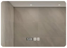 Oglindă Baie LED și Dezaburire Elit’s Premium: Senzor Touch, Lumina Rece, Caldă și Neutră, 100x80cm, Lumina Ambientală Spate