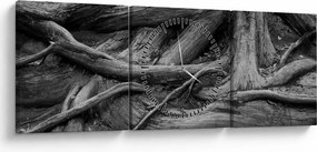 Tablou - Rădăcinile copacului (cu ceas) (90x30 cm)