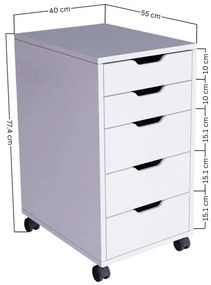 Container birou Durun (alb). 1108105