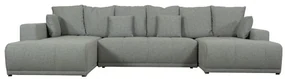 Coltar U Extensibil Otis Stanga, 6 Locuri, Lada Depozitare, Gri, 357 Cm