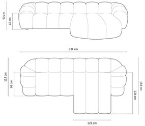 Colțar negru (cu colț pe partea dreaptă) Diana – Micadoni