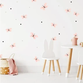 INSPIO Decorațiuni în acuarelă - Fluturi roz