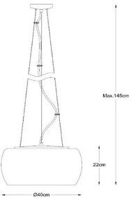 Lucide 70463/05/11 - Lampa suspendata PEARL 5xG9/28W/230V