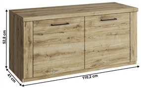 Dulap pentru pantofi DORSI 2D, stejar Navarra