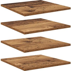 vidaXL Raft pentru cărți 4 pcs Maro 40 x 40 x 1,5 cm Lemn compozit