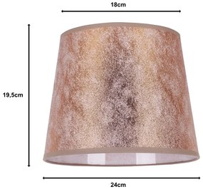 Abajur Duolla CLASSIC M E27 d. 24 cm cupru