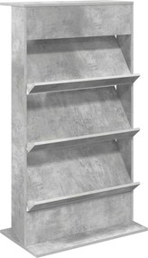 vidaXL Raft pentru reviste cu raft Gri din beton 70 x 41 x 126 cm