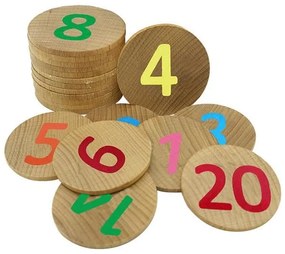 Joc memorie cu numere de la 1-20 piese lemn