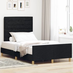 vidaXL Cadru de pat, maro închis, 120x200 cm, textil
