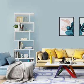 Vasagle Raft/etajeră pentru cărți PRESTON, 70x24x190,5cm, alb