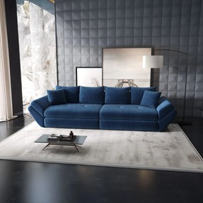 Canapea extensibilă dumonde cu ladă de depozitare si sezut confortabil din spuma high-density, Loana Zoom Albastru 300x100 cm