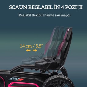Homcom Kart Copii cu Pedale – Scaun Reglabil, Roti EVA 100×58×58.5 cm | Aosom Romania