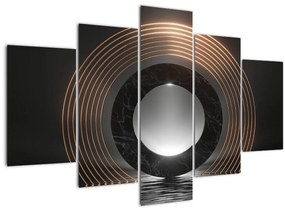 Tablou - Abstracție, luna peste apă (150x105 cm)