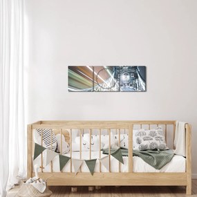 Tablou cu Tower Bridge (cu ceas) (90x30 cm)