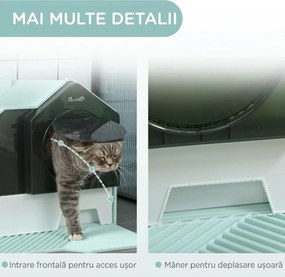 PawHut Litiera pentru Pisici Inchisa cu Capac si Tava Detasabila | Aosom Romania