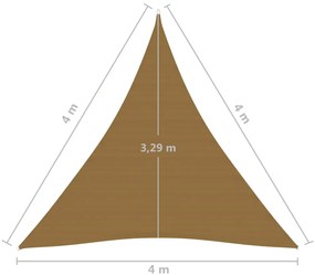 Parasolar, gri taupe, 4x4x4 m, HDPE, 160 g m   Gri taupe, 4 x 4 x 4 m