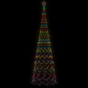 Brad de Craciun conic, 3000 LED-uri, multicolor, 230x800 cm Multicolour, 800 x 230 cm, Becuri LED in forma zigzag, 1