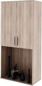 Dulap DUNAJ TIPUL5, stejar sonoma, PAL melaminat/metal, cu 2 usi, 90x4