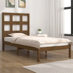 3104466 vidaXL Cadru de pat, maro miere, 90x200 cm, lemn masiv de pin