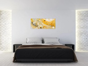 Tablou - fundal abstract cu decor de aur (120x50 cm)