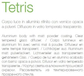 Aplica de perete moderna de exterior cu protectie IP44 TETRIS-1 AP1 alba 114293