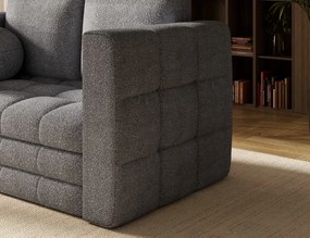 Canapea Kastol , gri bouclé extensibil, 137x71x74 cm – Royal 04