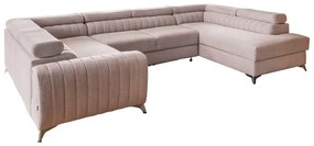 Colțar roz extensibil/cu spațiu de depozitare (cu colț pe partea dreaptă/în formă de "U") Louis – ELTAP