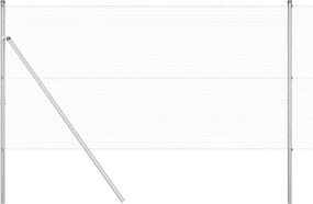 vidaXL Stâlp de gard. Argintiu 100 x 1 m (plasă 19 x 19 mm) Oțel